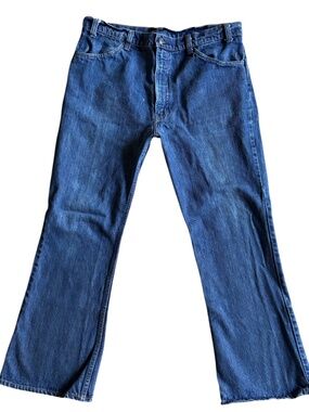 Vintage 1979 Levi’s 646 Orange Tab Bell Bottoms 38x30 Talon 42 Zip USA Made Rare